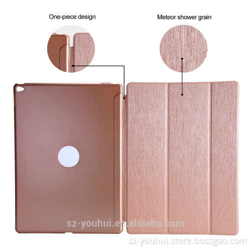 Manufactory Magnetic PU Meteor Shower Grain Flip Cover Smart Awakening Case for iPad Pro 12.9"